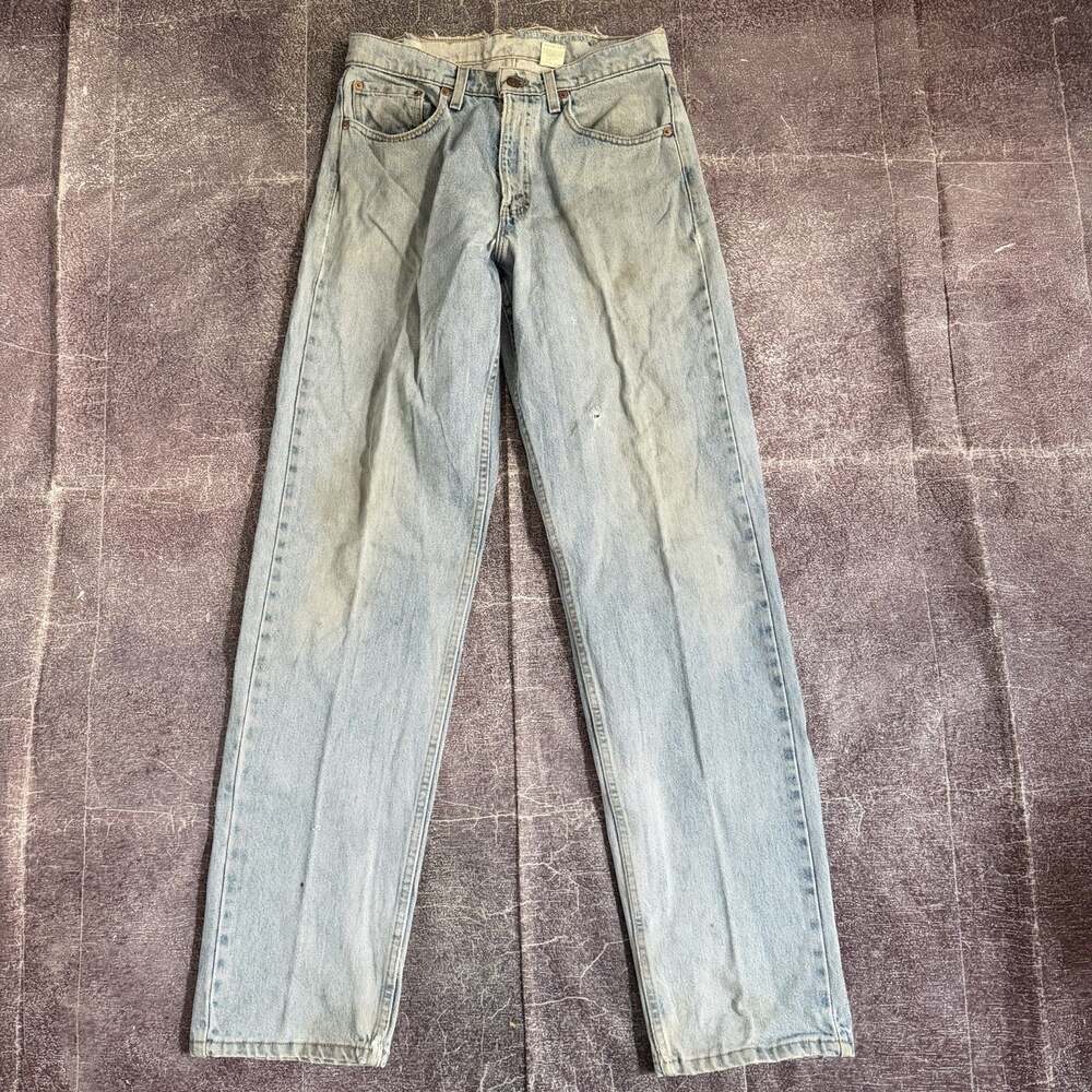Men's Vintage 90s Levi's USA 565 Loose Fit Straight Leg Distressed Jeans 32 X 36